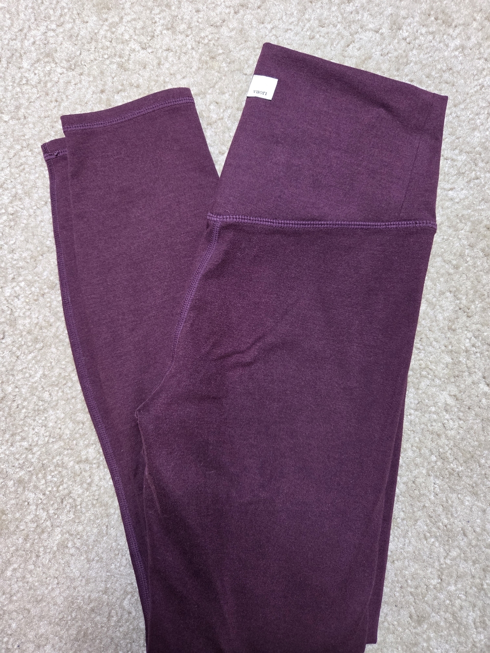 Vuori Clean Elevation Purple High Rise Leggings Zip Pocket NO SIZE TAG